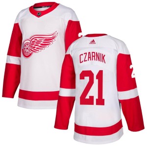 Austin Czarnik Youth Adidas Detroit Red Wings Authentic White Jersey