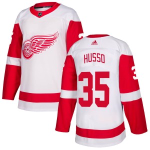 Ville Husso Youth Adidas Detroit Red Wings Authentic White Jersey