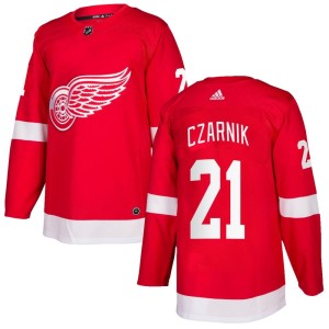 Austin Czarnik Youth Adidas Detroit Red Wings Authentic Red Home Jersey