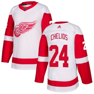 Chris Chelios Men's Adidas Detroit Red Wings Authentic White Jersey