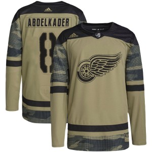 Justin Abdelkader Men's Adidas Detroit Red Wings Authentic Camo Military Appreciation Practice Jersey