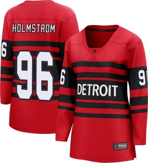 Tomas Holmstrom Women's Fanatics Branded Detroit Red Wings Breakaway Red Special Edition 2.0 Jersey