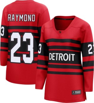 Lucas Raymond Women's Fanatics Branded Detroit Red Wings Breakaway Red Special Edition 2.0 Jersey