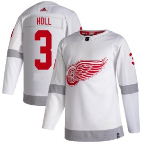 Justin Holl Youth Adidas Detroit Red Wings Authentic White 2020/21 Reverse Retro Jersey