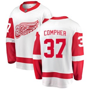 J.T. Compher Youth Fanatics Branded Detroit Red Wings Breakaway White Away Jersey