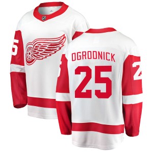 John Ogrodnick Youth Fanatics Branded Detroit Red Wings Breakaway White Away Jersey