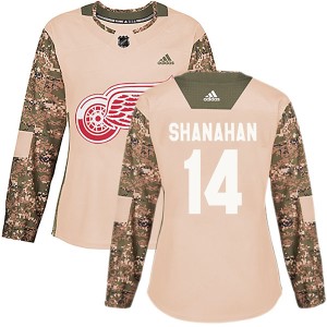 Brendan Shanahan Women's Adidas Detroit Red Wings Authentic Camo Veterans Day Practice Jersey