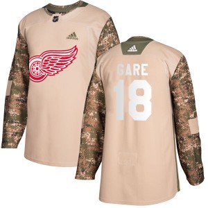 Danny Gare Men's Adidas Detroit Red Wings Authentic Camo Veterans Day Practice Jersey