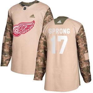 Daniel Sprong Men's Adidas Detroit Red Wings Authentic Camo Veterans Day Practice Jersey