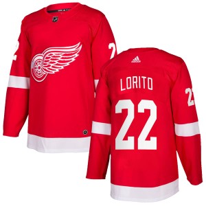 Matthew Lorito Men's Adidas Detroit Red Wings Authentic Red Home Jersey