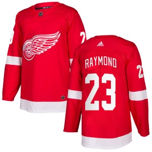 Lucas Raymond Men's Adidas Detroit Red Wings Authentic Red Home Jersey