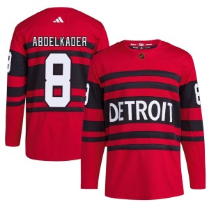 Justin Abdelkader Men's Adidas Detroit Red Wings Authentic Red Reverse Retro 2.0 Jersey