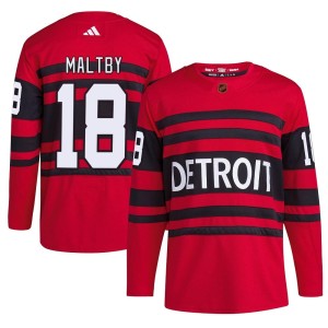 Kirk Maltby Men's Adidas Detroit Red Wings Authentic Red Reverse Retro 2.0 Jersey