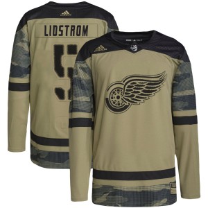 Nicklas Lidstrom Youth Adidas Detroit Red Wings Authentic Camo Military Appreciation Practice Jersey