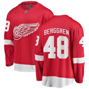 Jonatan Berggren Youth Fanatics Branded Detroit Red Wings Breakaway Red Home Jersey