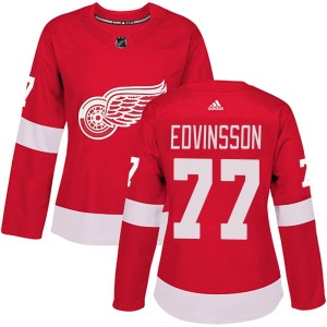 Simon Edvinsson Women's Adidas Detroit Red Wings Authentic Red Home Jersey