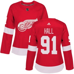 Curtis Hall Women's Adidas Detroit Red Wings Authentic Red Home Jersey