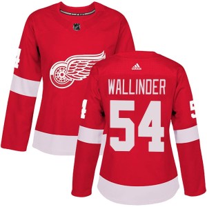 William Wallinder Women's Adidas Detroit Red Wings Authentic Red Home Jersey