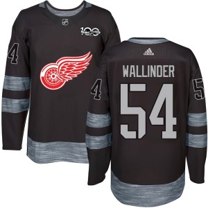 William Wallinder Youth Detroit Red Wings Authentic Black 1917-2017 100th Anniversary Jersey