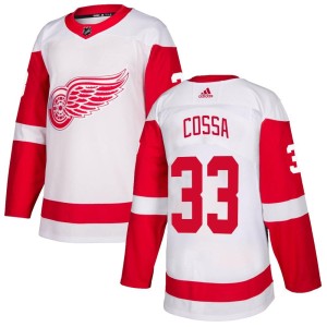 Sebastian Cossa Youth Adidas Detroit Red Wings Authentic White Jersey