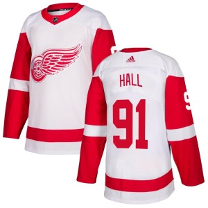 Curtis Hall Men's Adidas Detroit Red Wings Authentic White Jersey