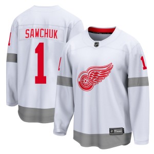 Terry Sawchuk Youth Fanatics Branded Detroit Red Wings Breakaway White 2020/21 Special Edition Jersey