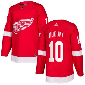 Ron Duguay Men's Adidas Detroit Red Wings Authentic Red Home Jersey