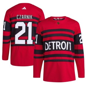 Austin Czarnik Men's Adidas Detroit Red Wings Authentic Red Reverse Retro 2.0 Jersey