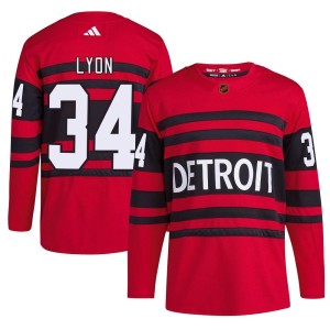 Alex Lyon Men's Adidas Detroit Red Wings Authentic Red Reverse Retro 2.0 Jersey