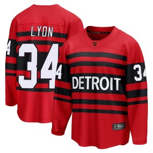 Alex Lyon Men's Fanatics Branded Detroit Red Wings Breakaway Red Special Edition 2.0 Jersey