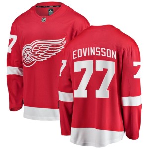 Simon Edvinsson Youth Fanatics Branded Detroit Red Wings Breakaway Red Home Jersey